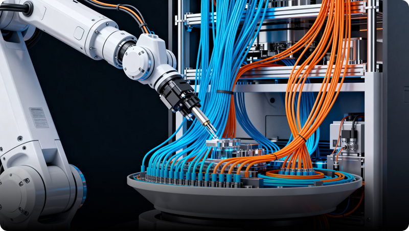 Interne Verdrahtung von Industrie robotern