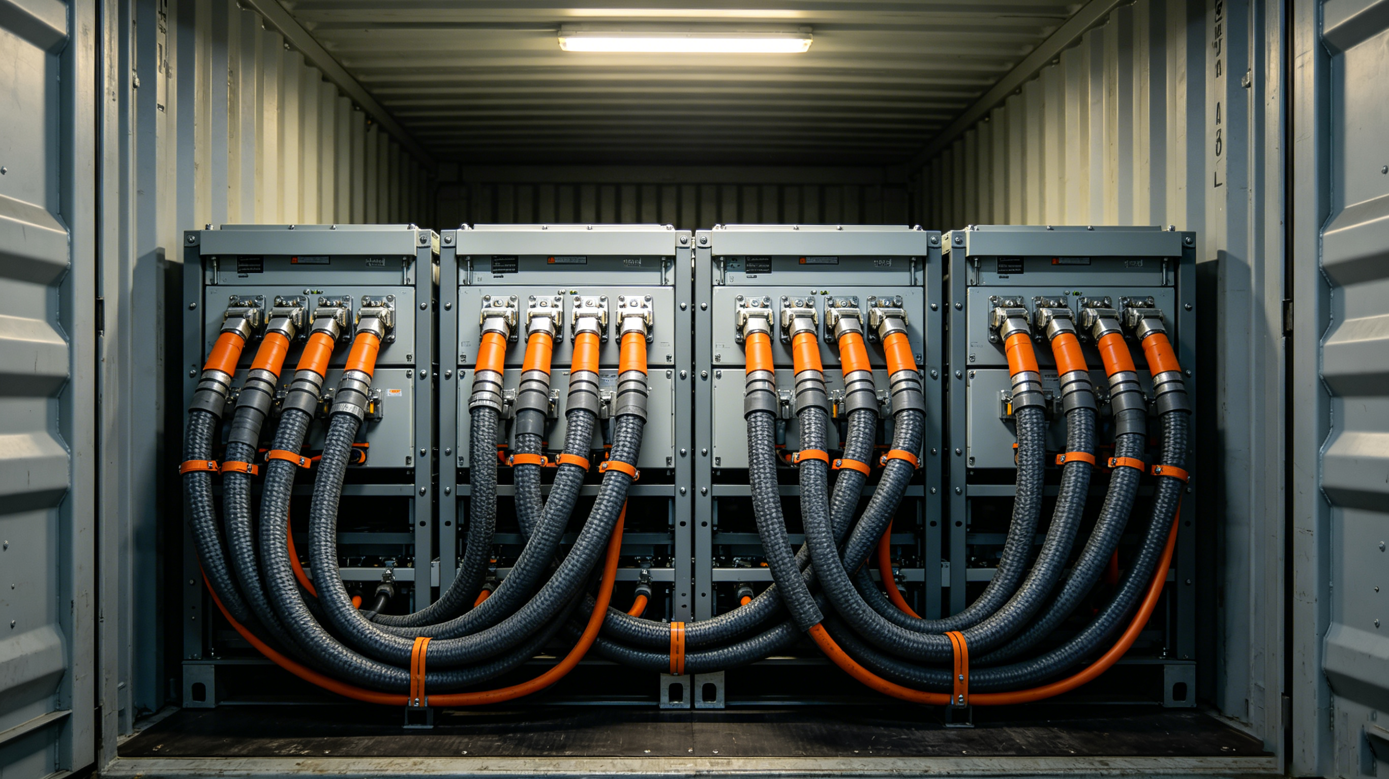 Stromnetze von Groß energie speichers ystemen vom Container typ