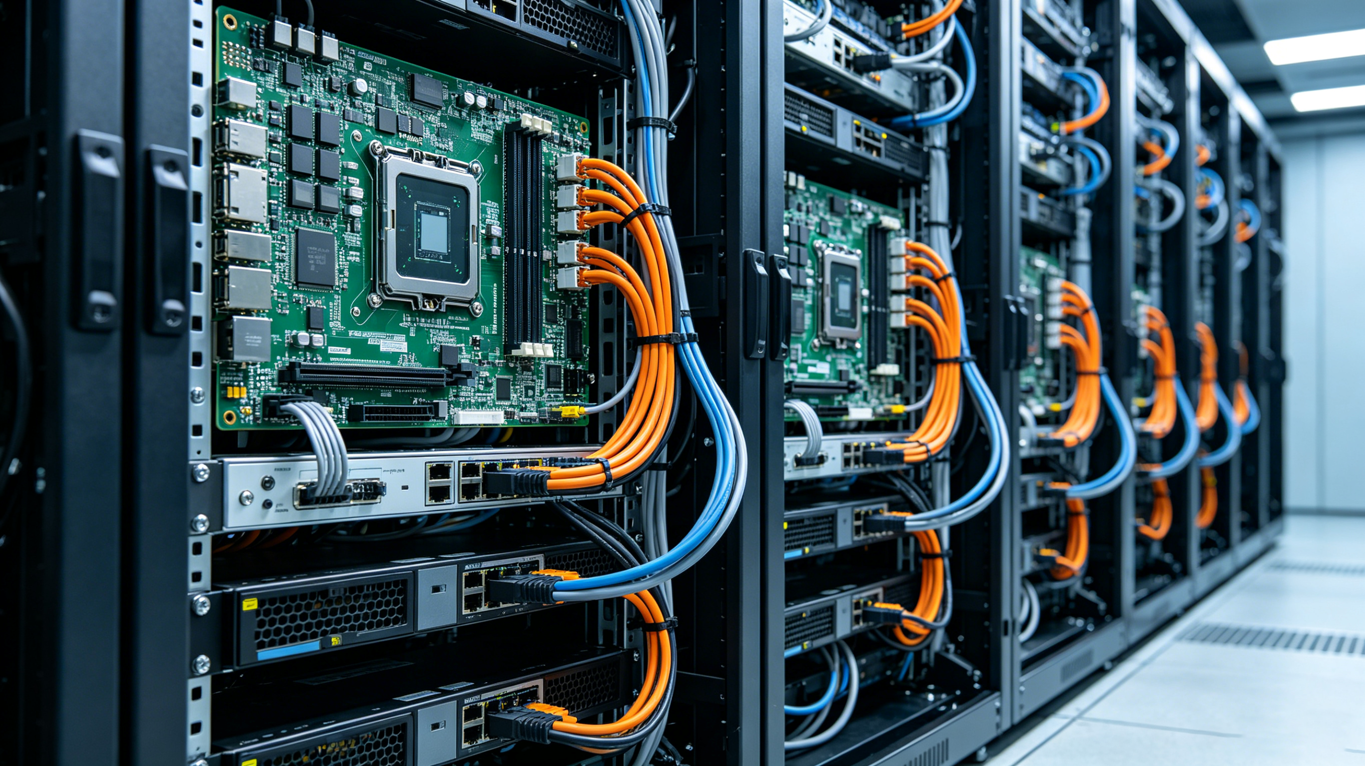 Kabinett interne Verkabelung für AI-Server