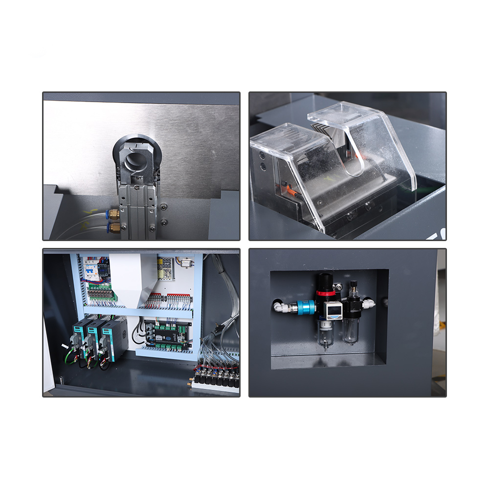 HS-QF120 automatische Abstreifen, Schneiden, Flippen und Bürsten Schild Mesh-Maschine
